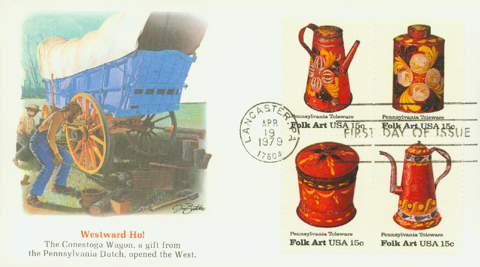 1775-78 - 1979 15c Pennsylvania Toleware - Mystic Stamp Company