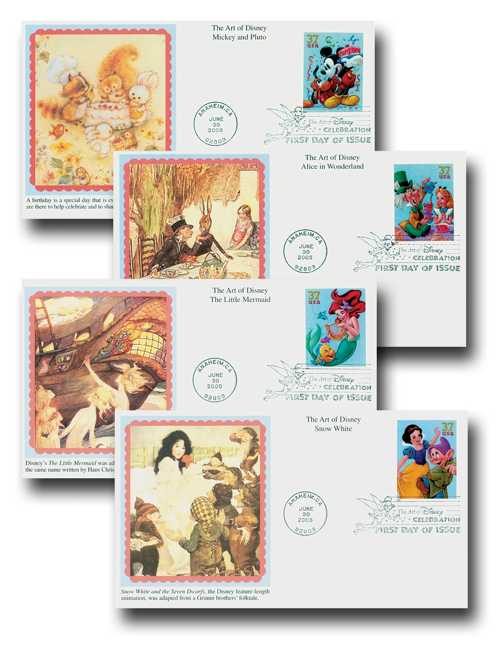 3912-15 - 2005 37c The Art of Disney: Celebration - Mystic Stamp
