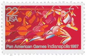 2247 - 1987 22c Pan American Games - Mystic Stamp Company