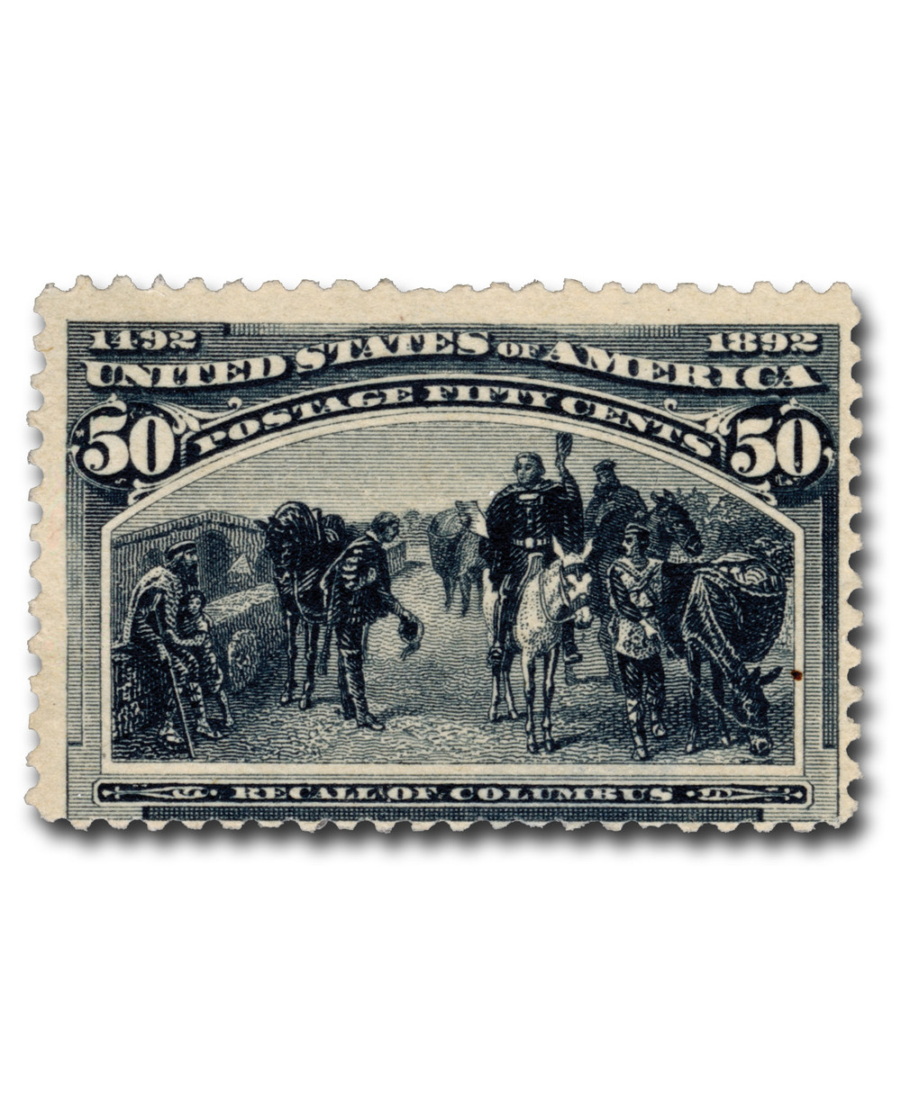 洋楽 Mutilation/ST(JL America) 240 - 1893 50c Recall of Columbus, Slate Blue - Mystic Stamp Company