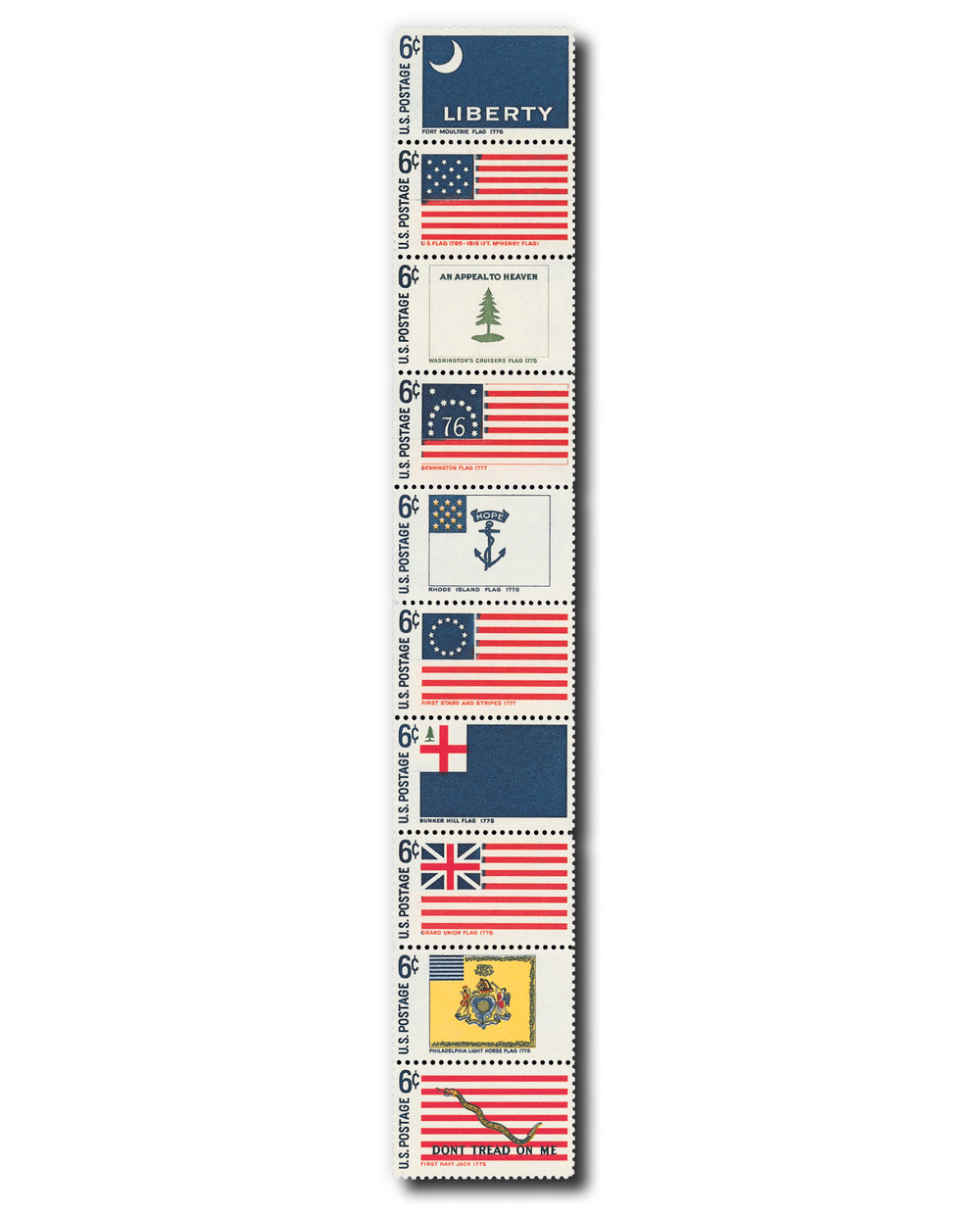 1345-54 - 1968 6c Historic American Flags - Mystic Stamp Company