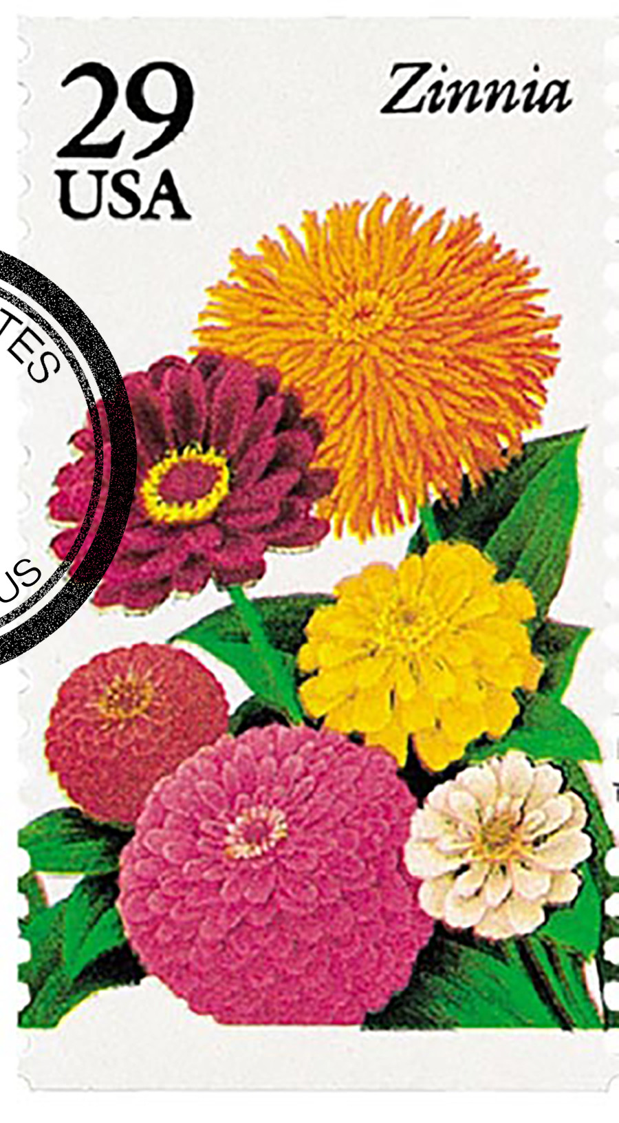 2830 - 1994 29c Summer Garden Flowers: Zinnia - Mystic Stamp Company