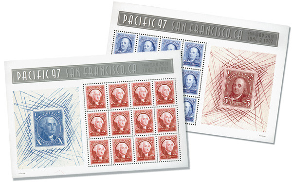 3139-40 - 1997 50c Pacific '97: Benjamin Franklin & 60c George