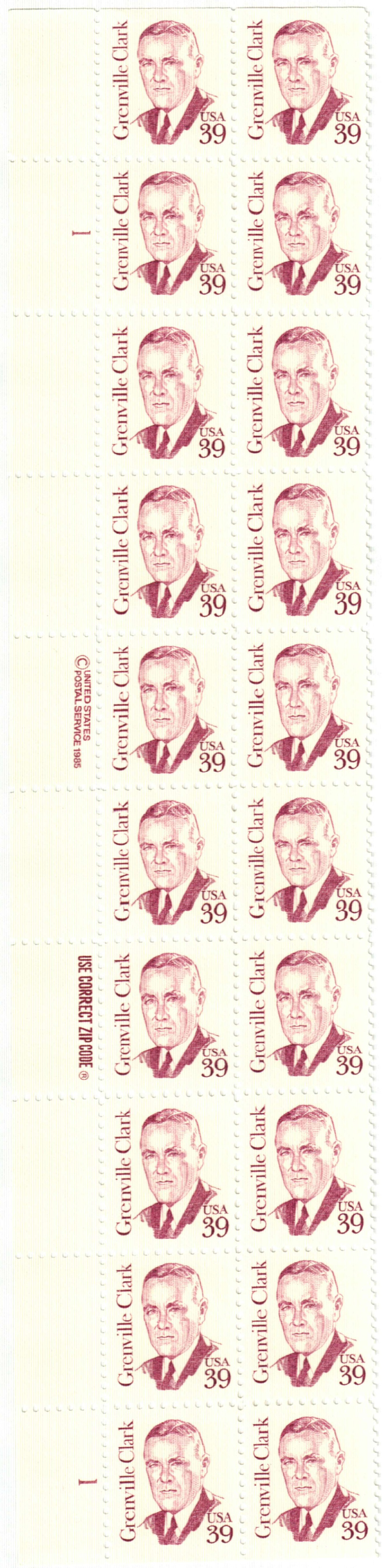 1867 - 1985 39c Great Americans Series: Grenville Clark
