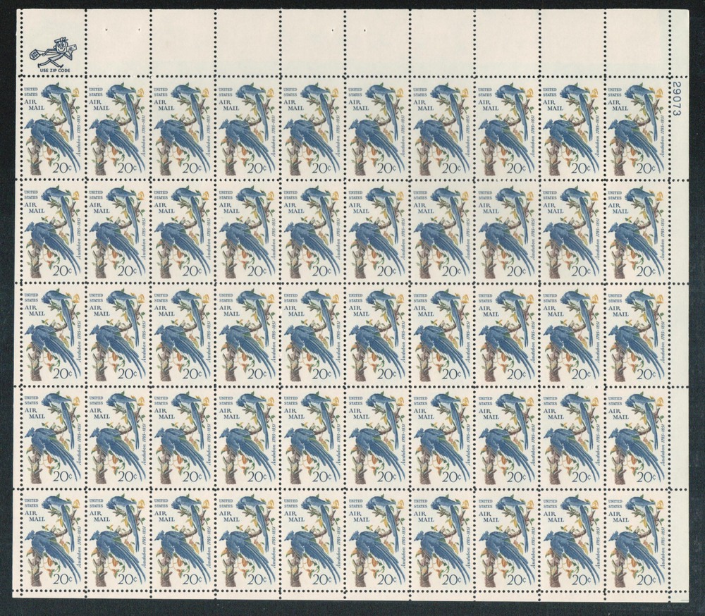 C71 - 1967 20c John James Audubon, Columbia Jays - Mystic Stamp