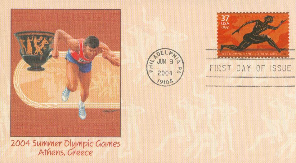3863 - 2004 37c Summer Olympics - Mystic Stamp Company
