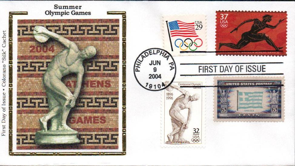 3863 - 2004 37c Summer Olympics - Mystic Stamp Company