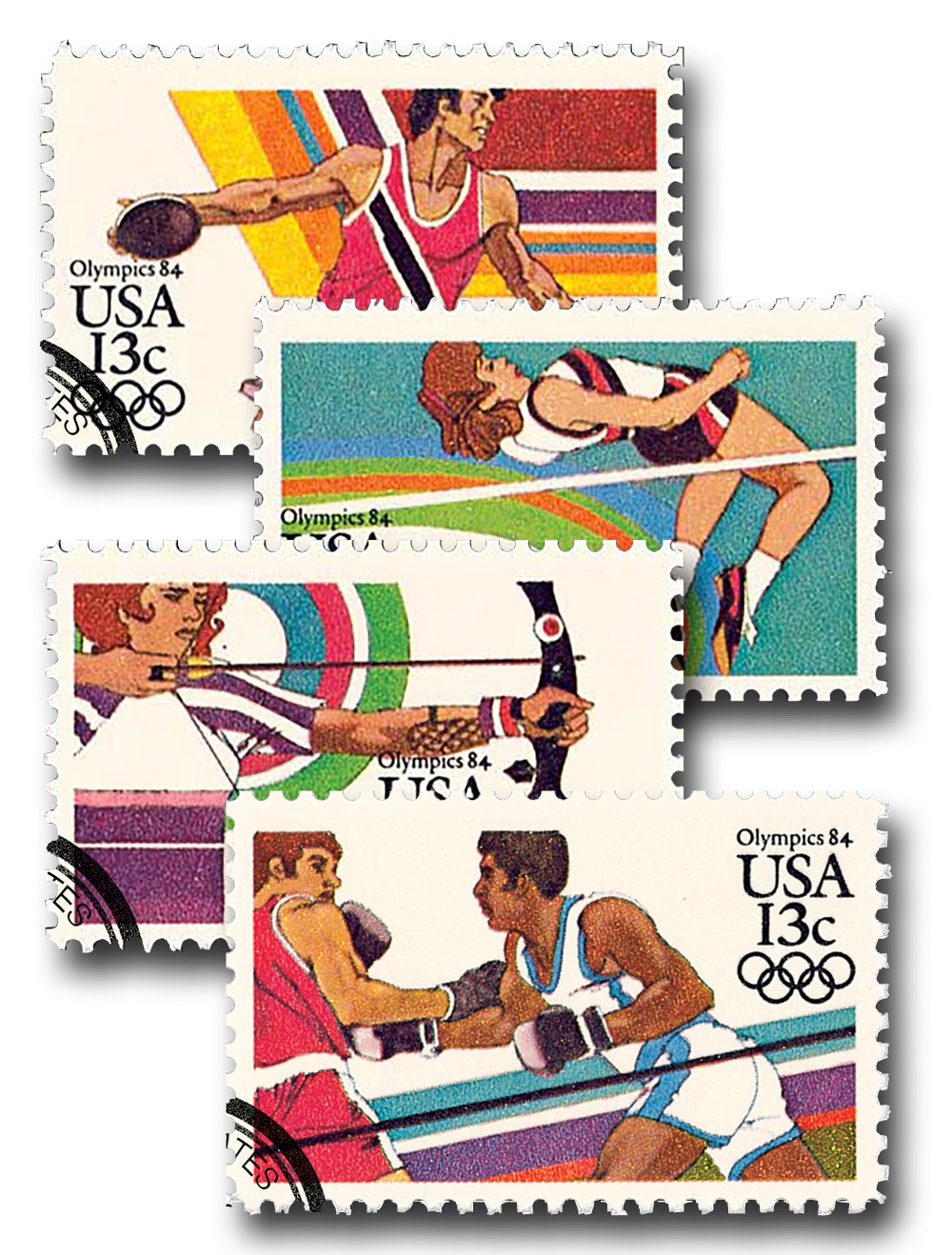 2048-51 - 1983 13c Los Angeles Summer Olympics - Mystic Stamp Company