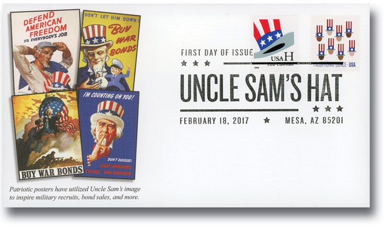 5174 - 2017 21c Uncle Sam's Hat - Mystic Stamp Company