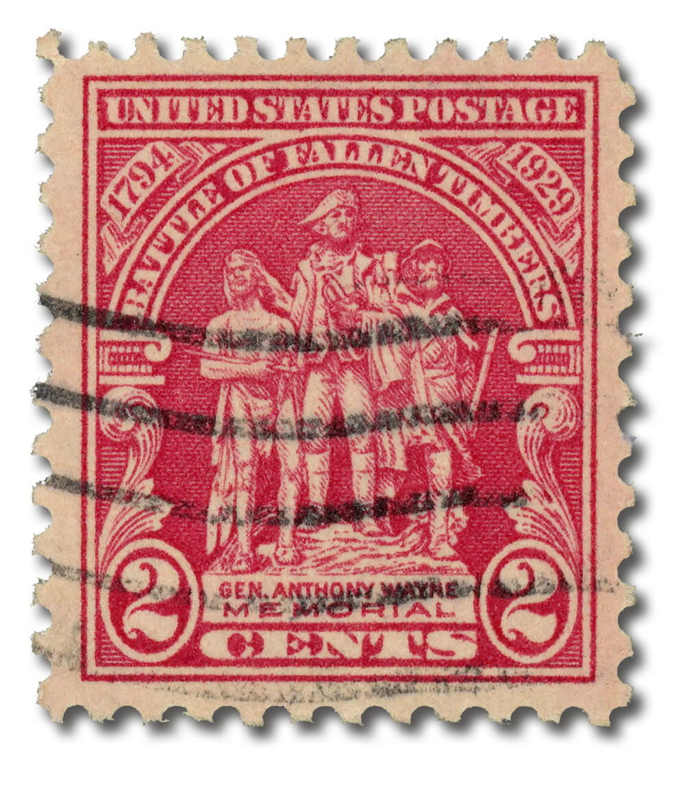 イギリス　ヴィンテージ記念切手　ロイヤルメールミレニアムスタンプ 680 - 1929 2c Battle of Fallen Timbers - Mystic Stamp Company