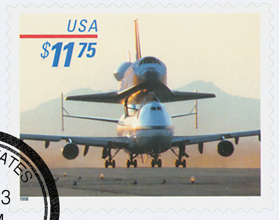 U.S. Space Shuttle 切手バインダー入り 3262 - 1998 $11.75 Piggyback Space Shuttle, Express Mail - Mystic