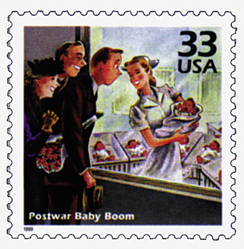 3186l - 1999 33c Celebrate the Century - 1940s: Postwar Baby Boom