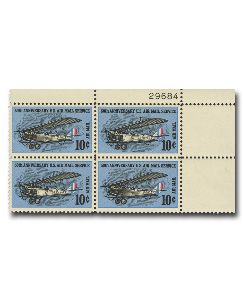 C74 - 1968 10c 50th Anniversary of Air Mail Service - Mystic