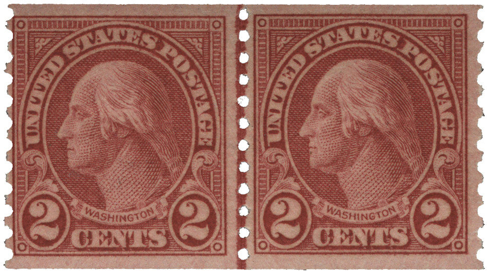 599A - 1929 2c Washington, Carmine, Type II, Perf. 10 Vertically  display picture 1