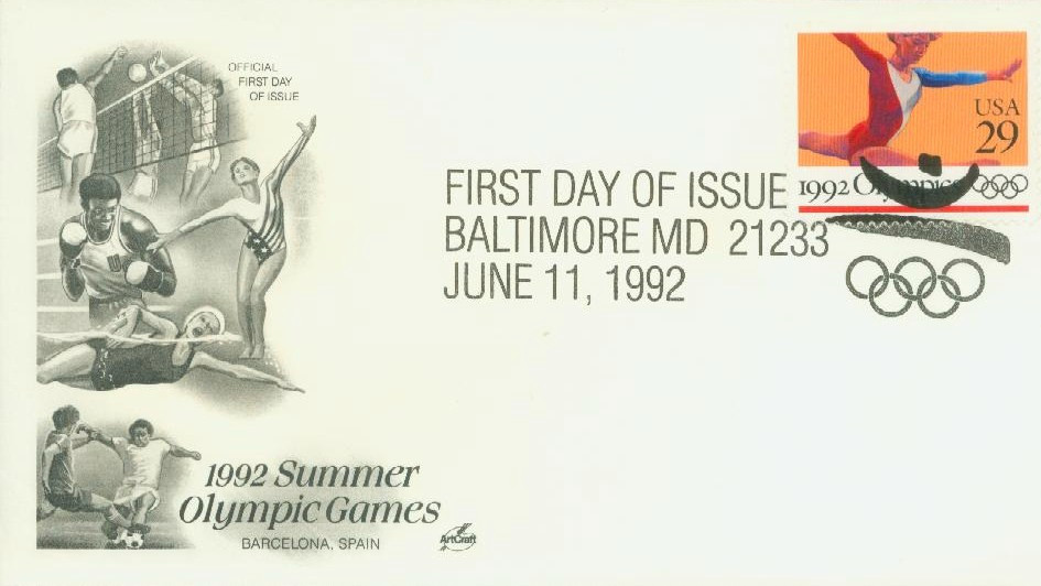 2638 - 1992 29c Summer Olympics: Women's Gymnastics - Mystic Stamp
