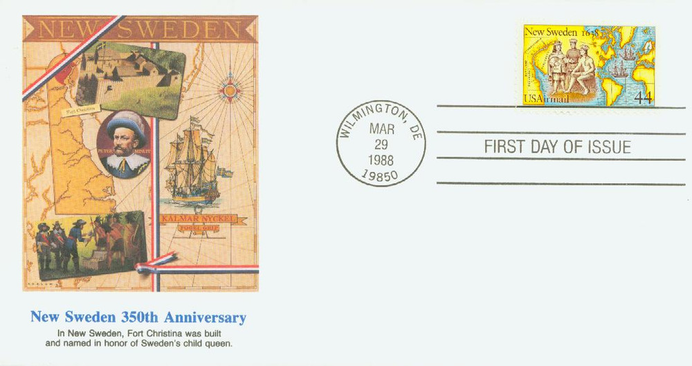 C117 - 1988 Joint Issue w/Sweden Airmail - Mystic Stamp Company