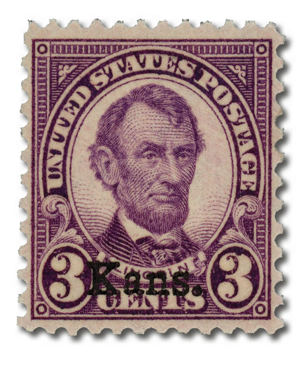 661 - 1929 3c Abraham Lincoln, Violet, Kansas Overprint - Mystic