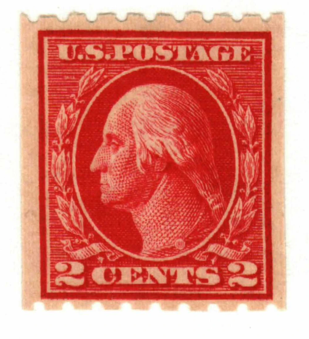 minc.ページ 411 - 1912 2c Washington, Carmine, Single Line Watermark, Perf