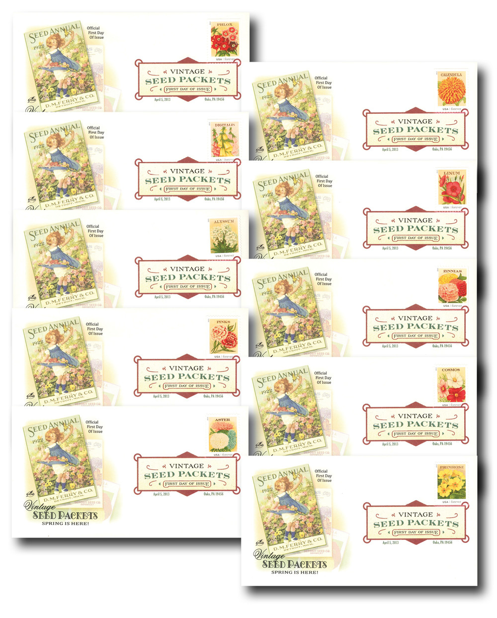 1038385 -- Classic FDC Set with Color First Day Cancels -- First Day Cover