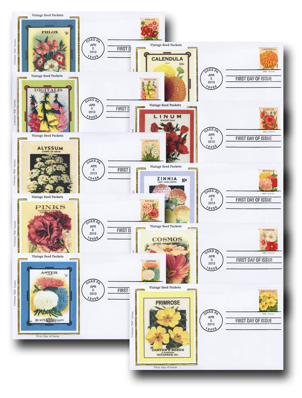 652056 -- Colorano Silk First Day Cover Set -- First Day Cover