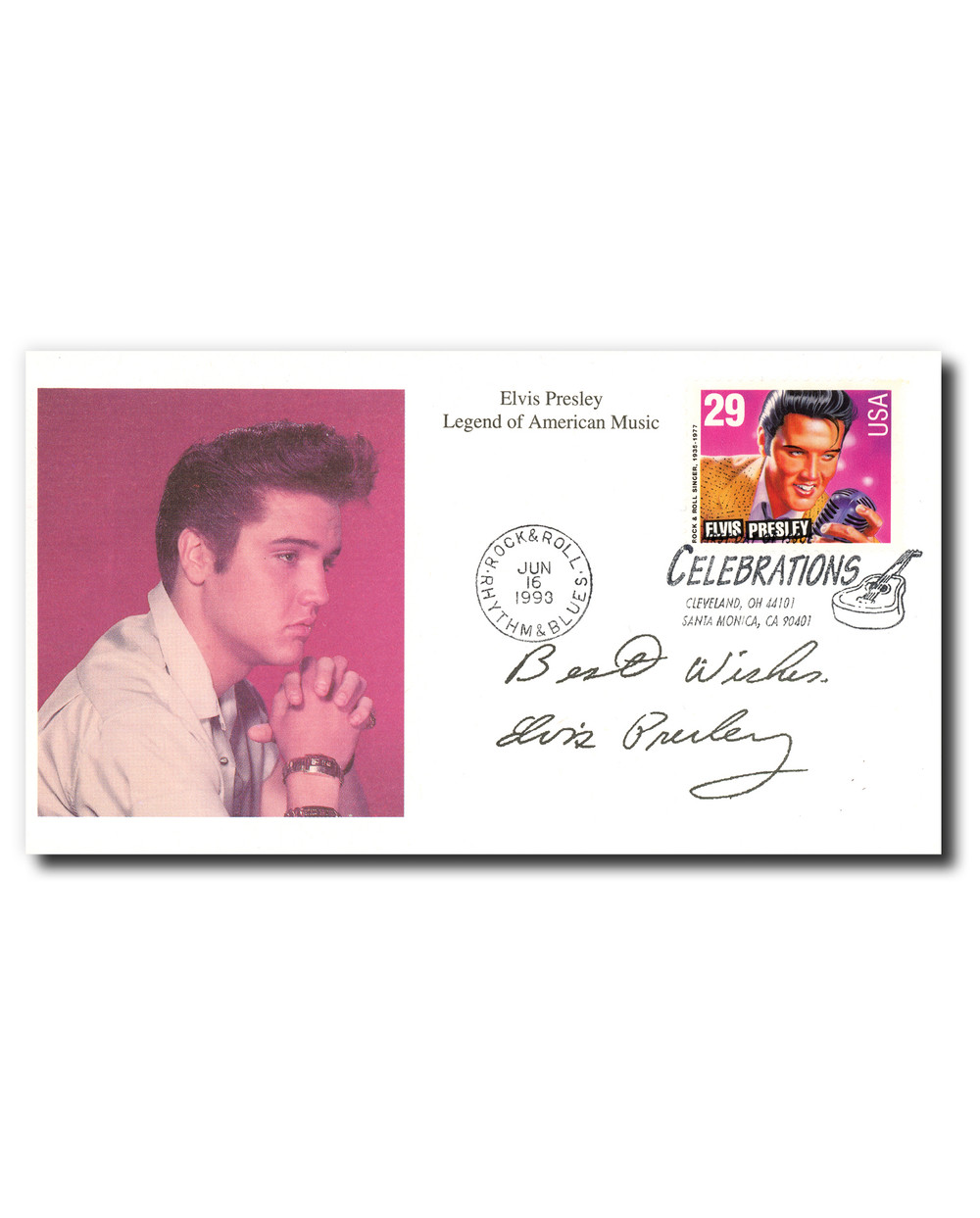 2724 - 1993 29c Legends of American Music: Elvis Presley - Mystic