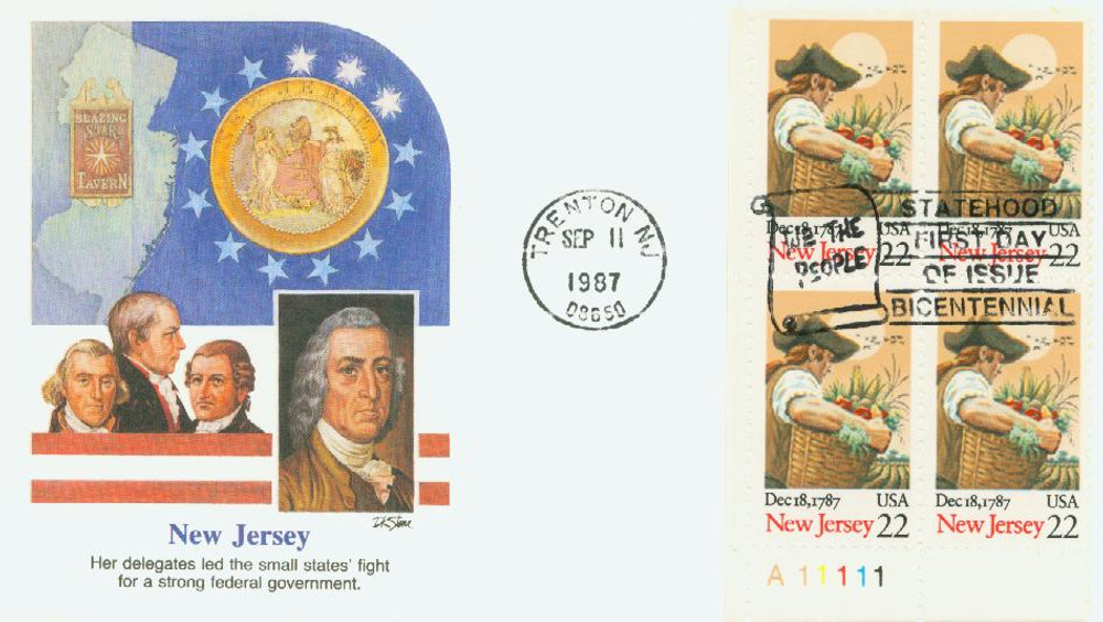 312534 -- Fleetwood First Day Cover (Plate Block) -- First Day Cover