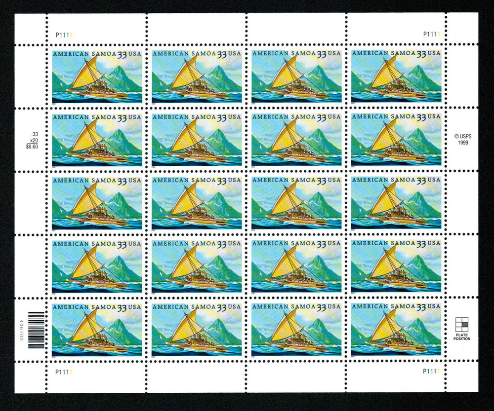 3389 - 2000 33c American Samoa - Mystic Stamp Company