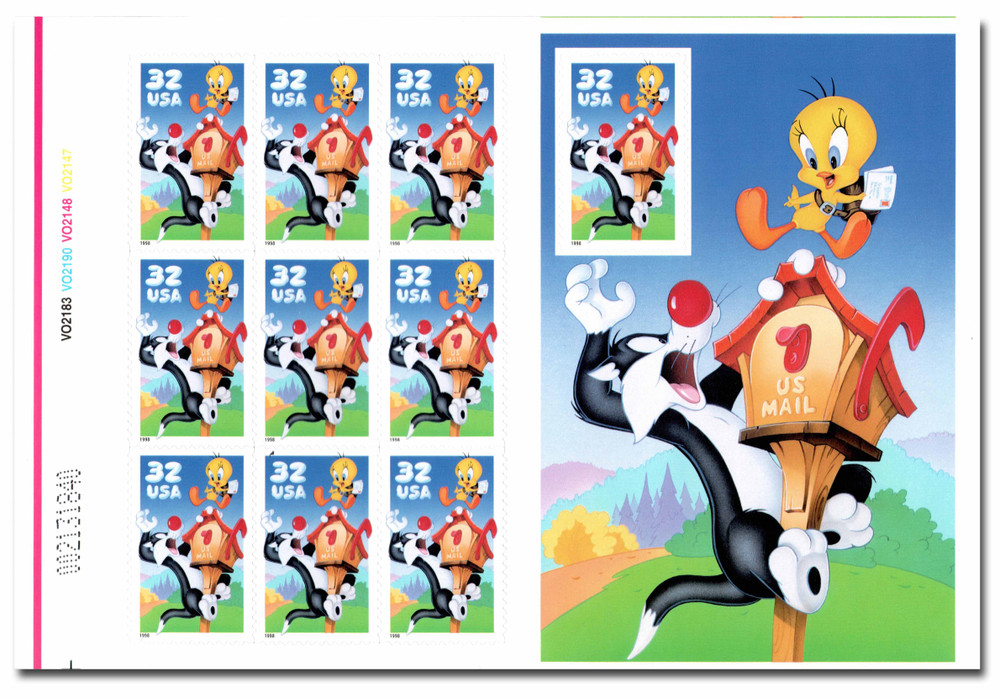 3204 - 1998 32c Sylvester & Tweety - Mystic Stamp Company