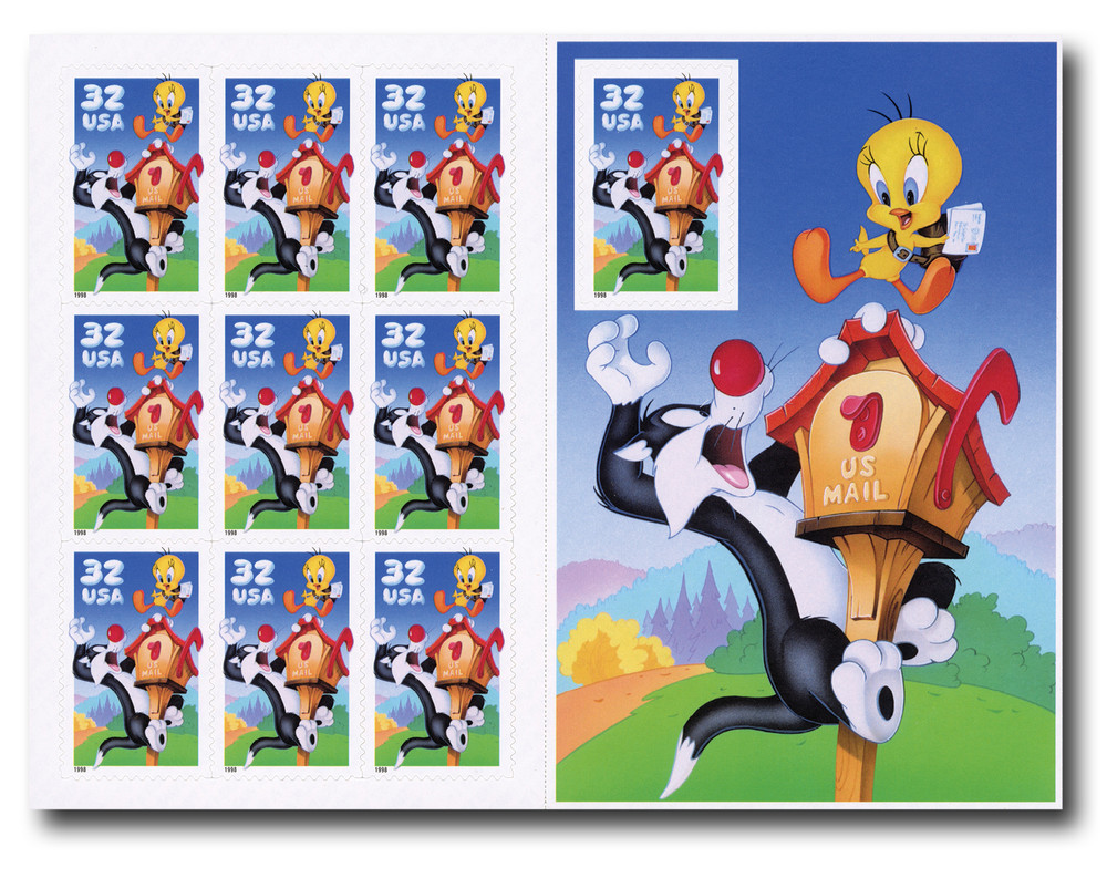 3204 - 1998 32c Sylvester & Tweety - Mystic Stamp Company