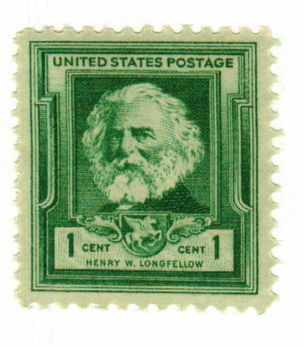 864 - 1940 1c Famous Americans Series: Henry Wadsworth Longfellow