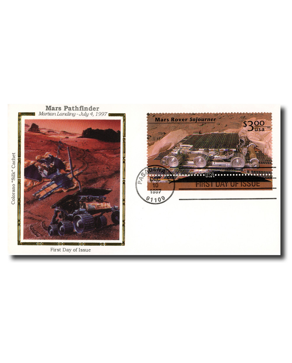 3178a - 1997 $3 Mars Pathfinder, Stamp from the Souvenir Sheet