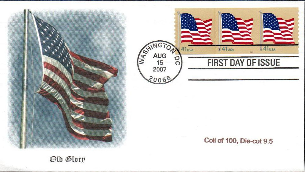 332740 -- First Day Cover Plate Number Coil of 3 -- First Day Cover