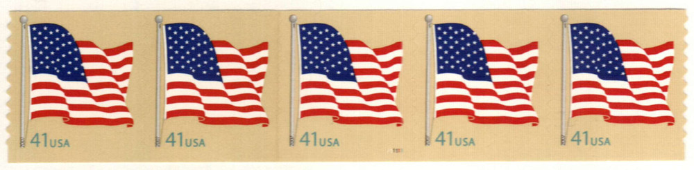 332744 -- Mint Plate Number Coil of 5 -- Mint Stamp(s)