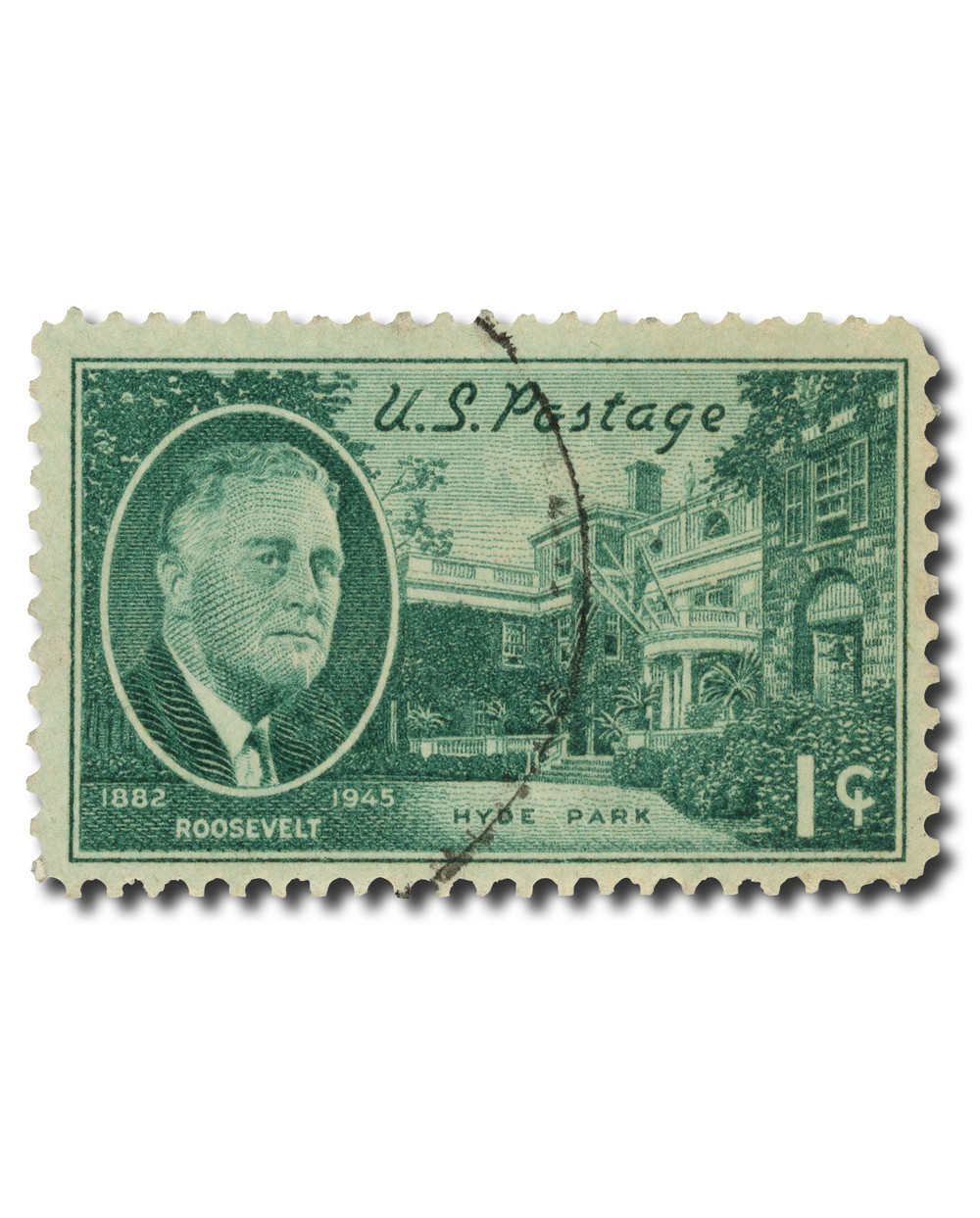 930 - 1945 1c Franklin Roosevelt & Hyde Park - Mystic Stamp Company