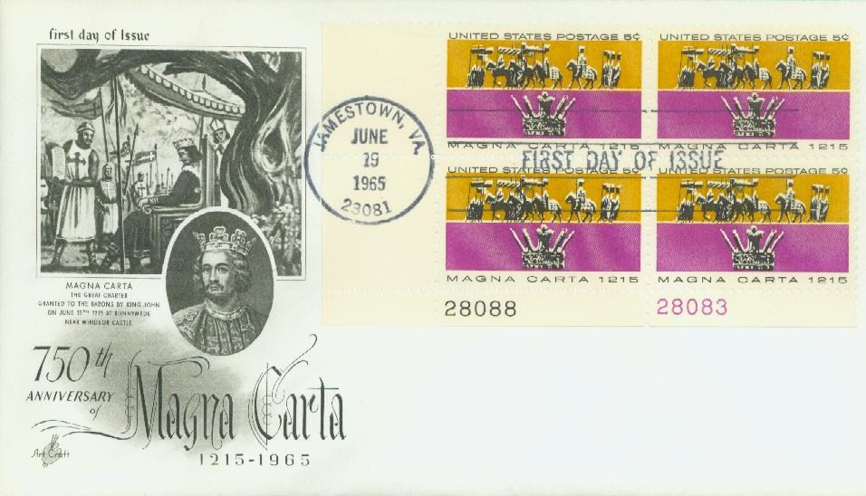 1265 - 1965 5c Magna Carta - Mystic Stamp Company