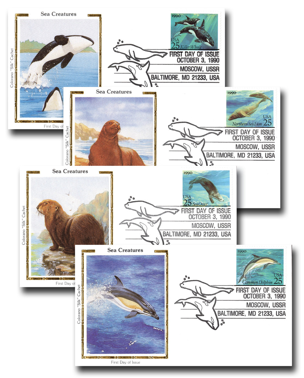 314185 -- Colorano Silk First Day Cover Set -- First Day Cover