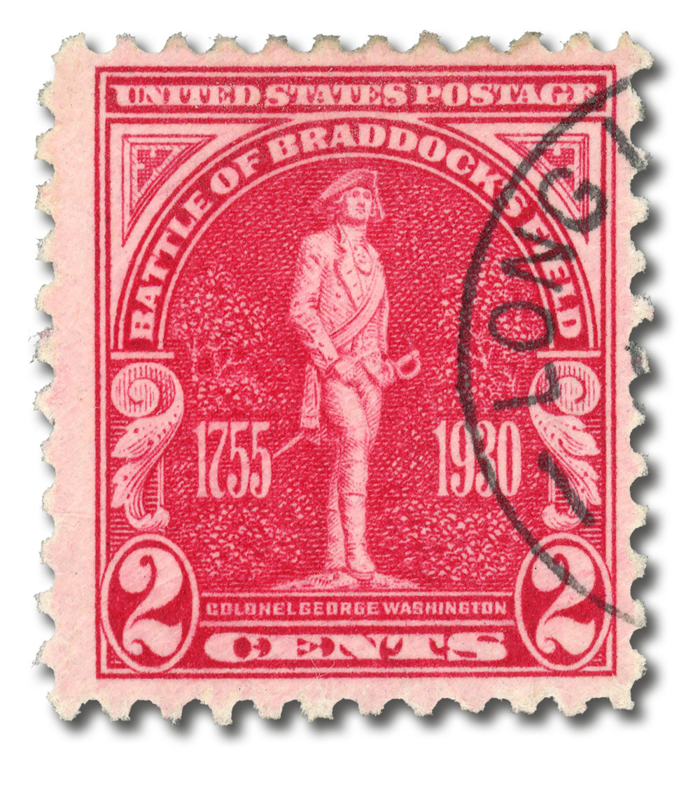 Kenneth Reed ケネスリード RED BUD 額縁入 688 - 1930 2c Battle of Braddock's Field, Carmine Rose - Mystic