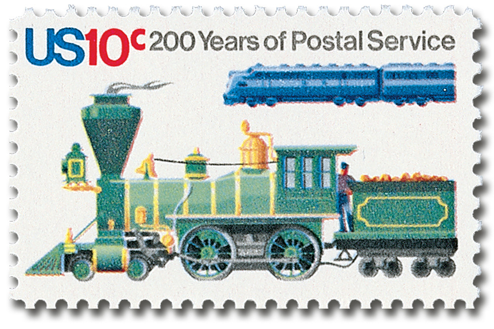 1573 - 1975 10c U.S. Postal Services Bicentennial: Locomotives