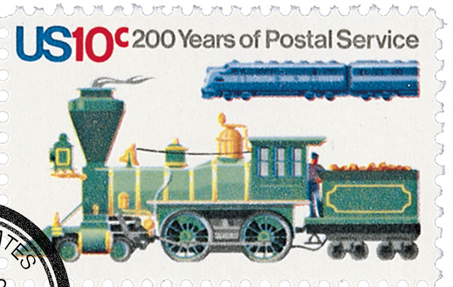 1573 - 1975 10c U.S. Postal Services Bicentennial: Locomotives