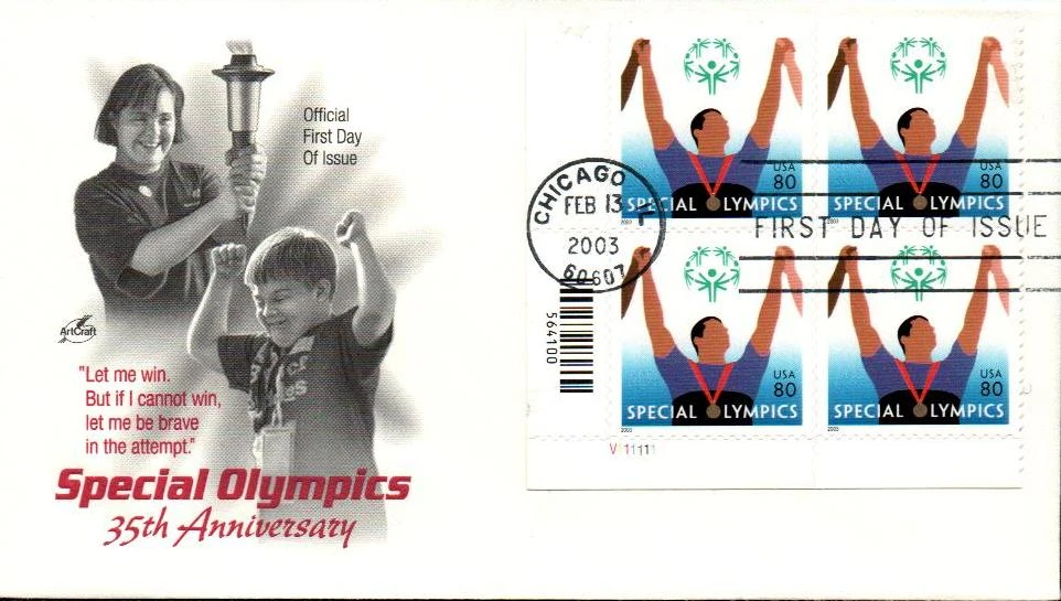 3771 - 2003 80c Special Olympics - Mystic Stamp Company