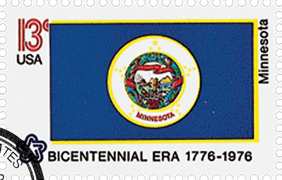 1664 - 1976 13c Bicentennial State Flags: Minnesota - Mystic Stamp
