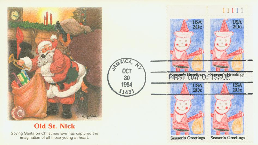 310185 -- Fleetwood First Day Cover (Plate Block) -- First Day Cover