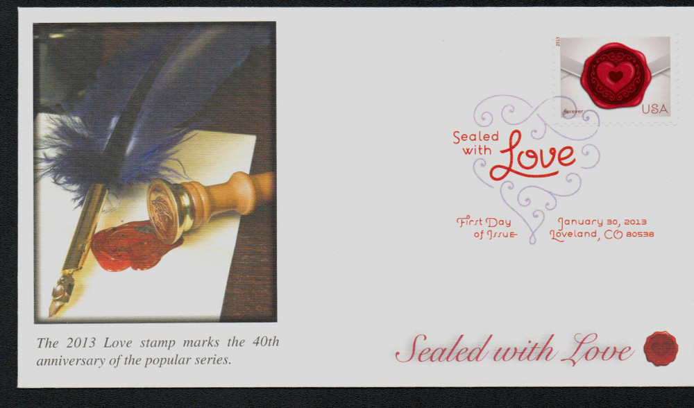 4741 - 2013 First-Class Forever Stamp - Love Series: Sealed with