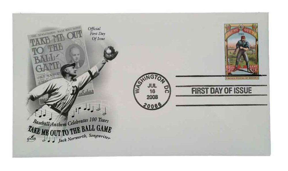 4341 - 2008 42c Take Me Out to the Ballgame - Mystic Stamp Company
