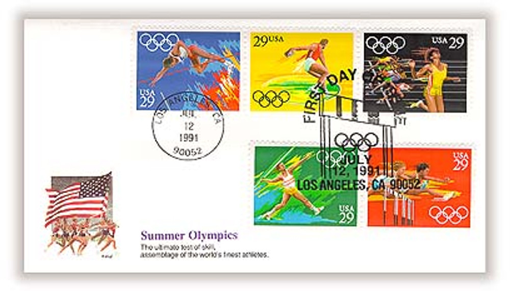 2553-57 - 1991 29c Summer Olympics - Mystic Stamp Company
