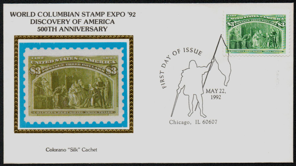 2627c - 1992 $3 Voyages of Columbus: Columbus Describing Third