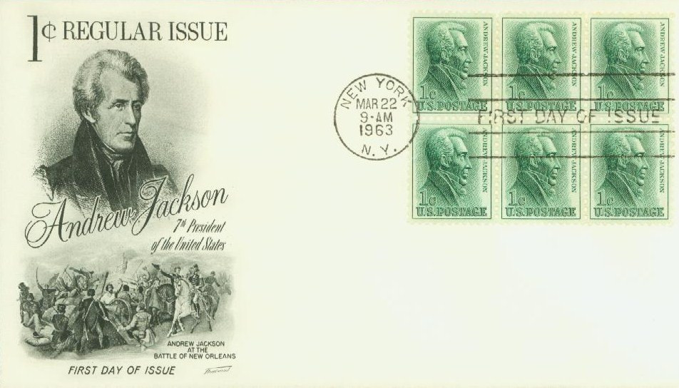 1209 - 1963 1c Andrew Jackson - Mystic Stamp Company