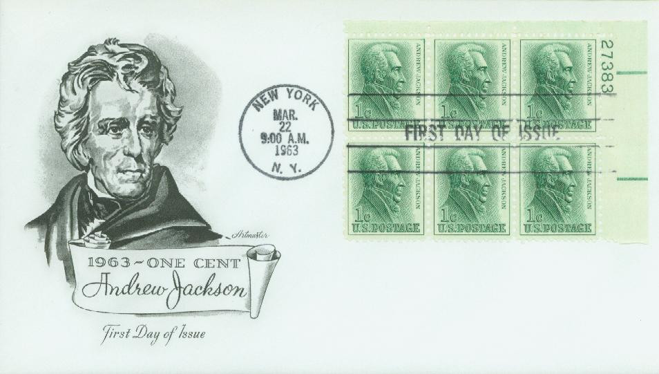 1209 - 1963 1c Andrew Jackson - Mystic Stamp Company