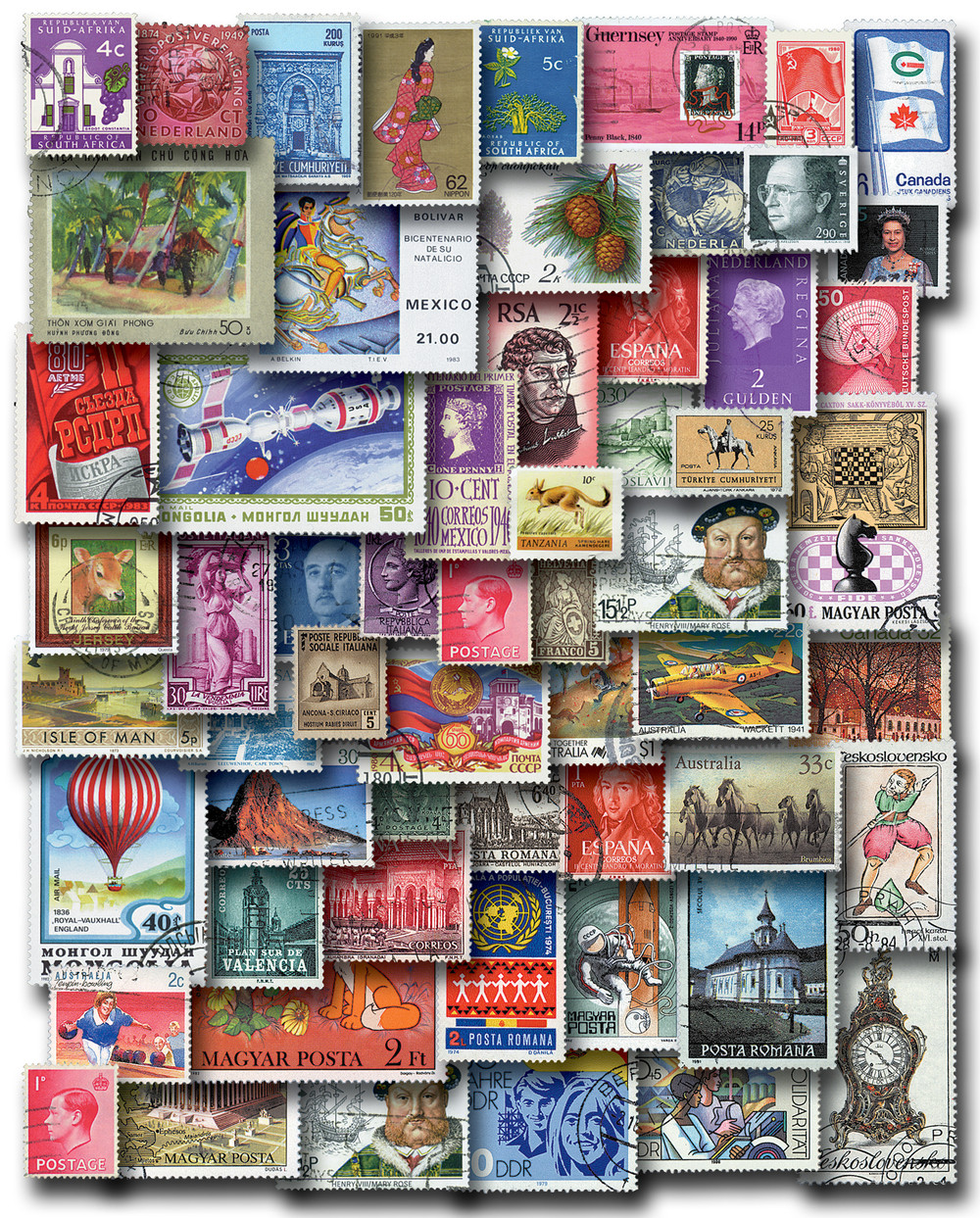 M3739 - Mammoth Collection, 10,000 different Stamps, Worldwide  display picture 1