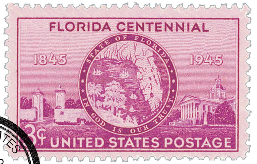 927 - 1945 3c Florida Statehood - Mystic Stamp Company